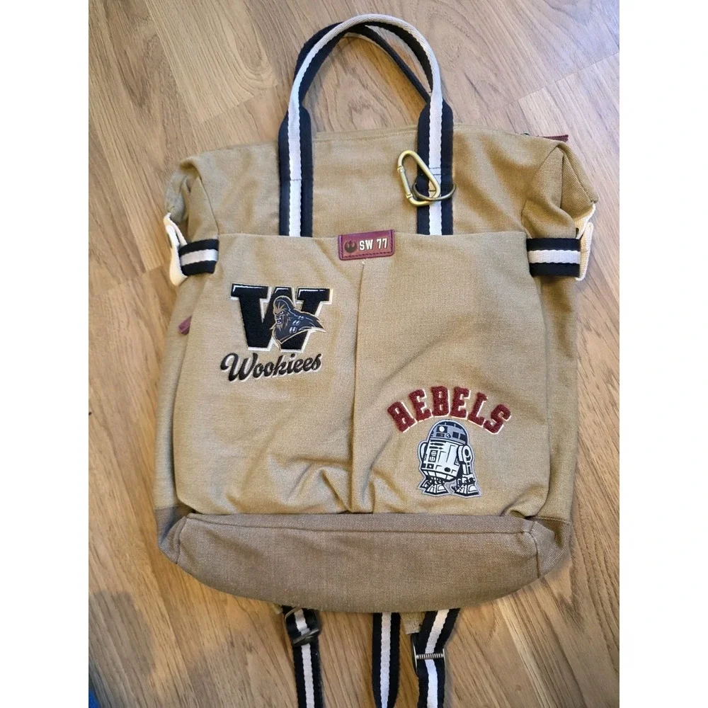 New Disney Parks Star Wars Wookies Rebel Back Pack Tote 15 by 15 in approx